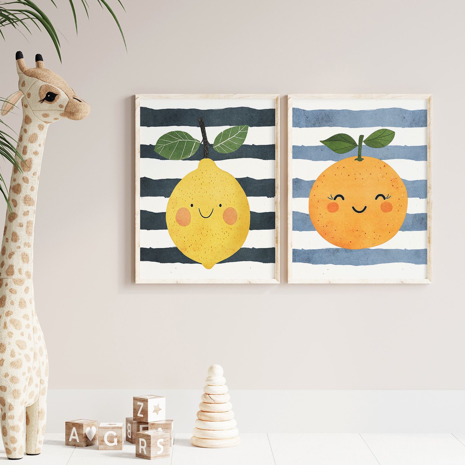 Plakat - Citrus Smiles / Sæt med 2