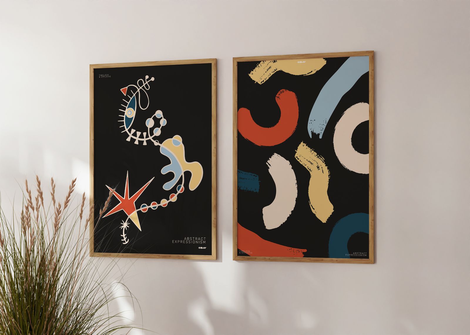 Plakat - Abstrakt Ekspressionisme Sæt af 2