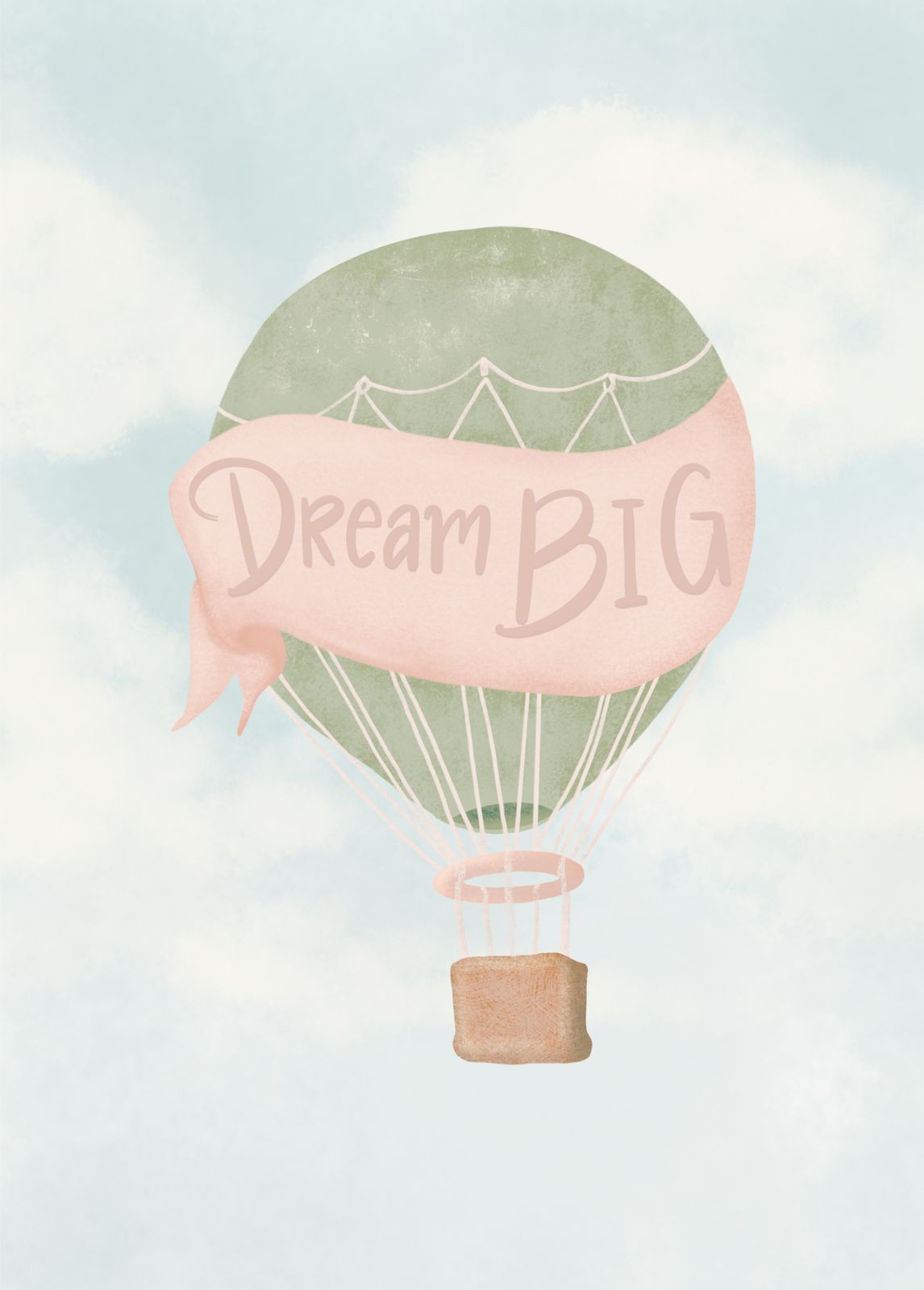 Plakat - Dream Big Varmluftsballon