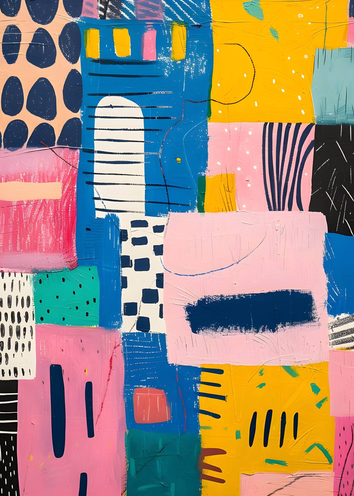 Plakat - Abstrakt Farverig Kunst