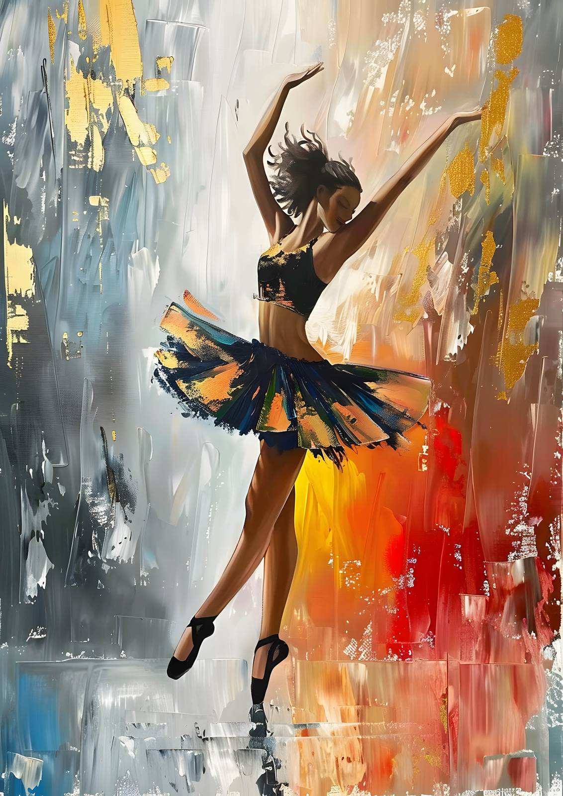 Plakat - Dansende Ballerina