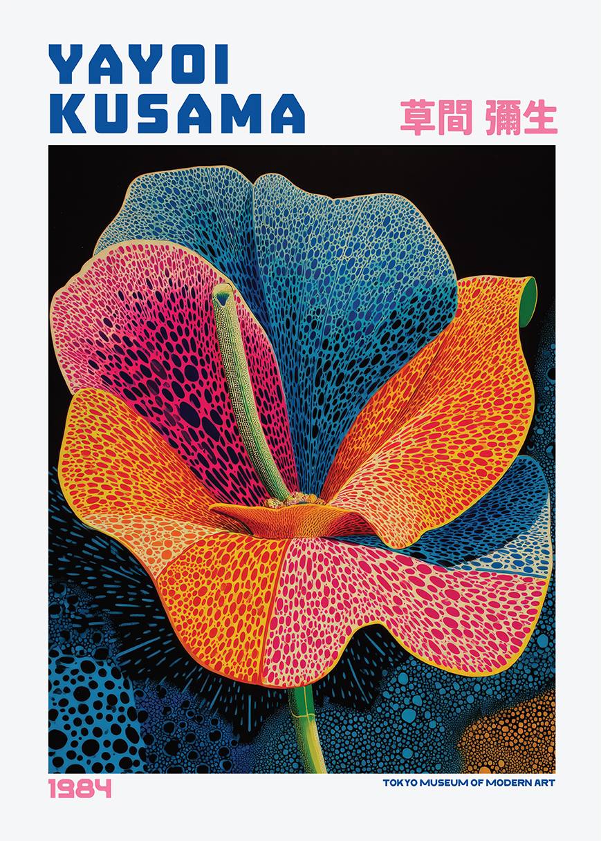 Plakat - Yayoi Kusama Blomsterkunst