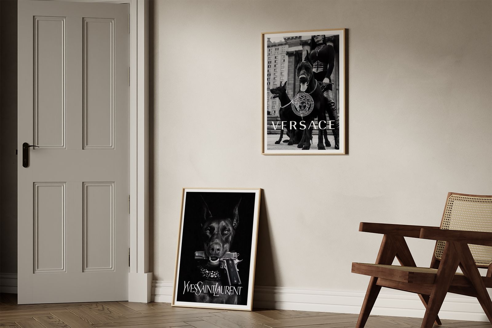 Plakat - Yves Saint Laurent og Versace / Sæt af 2
