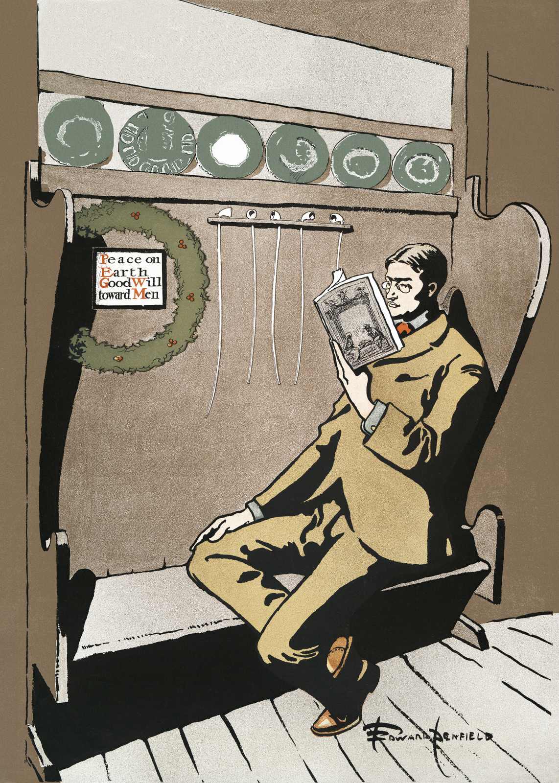 Plakat - Fred på Jorden af Edward Penfield