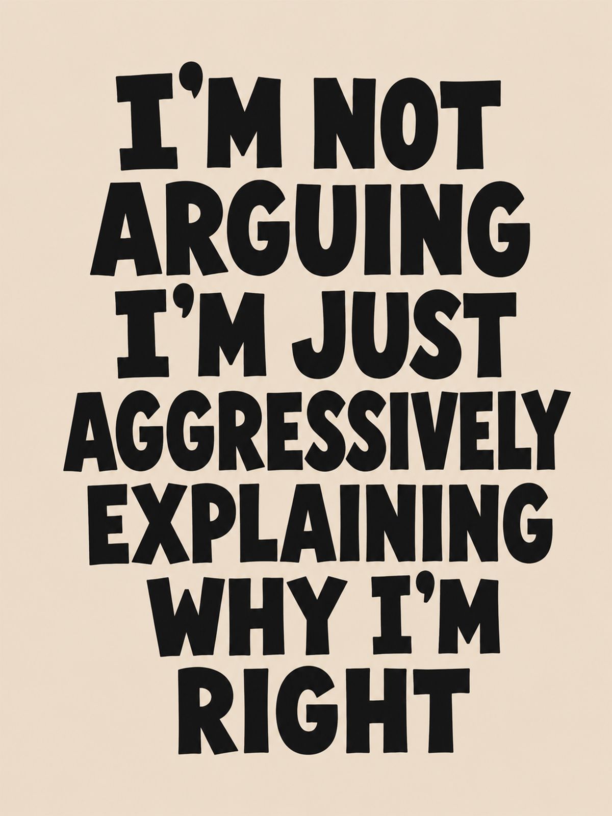 Poster - Ikke Argumentere Bare Forklare