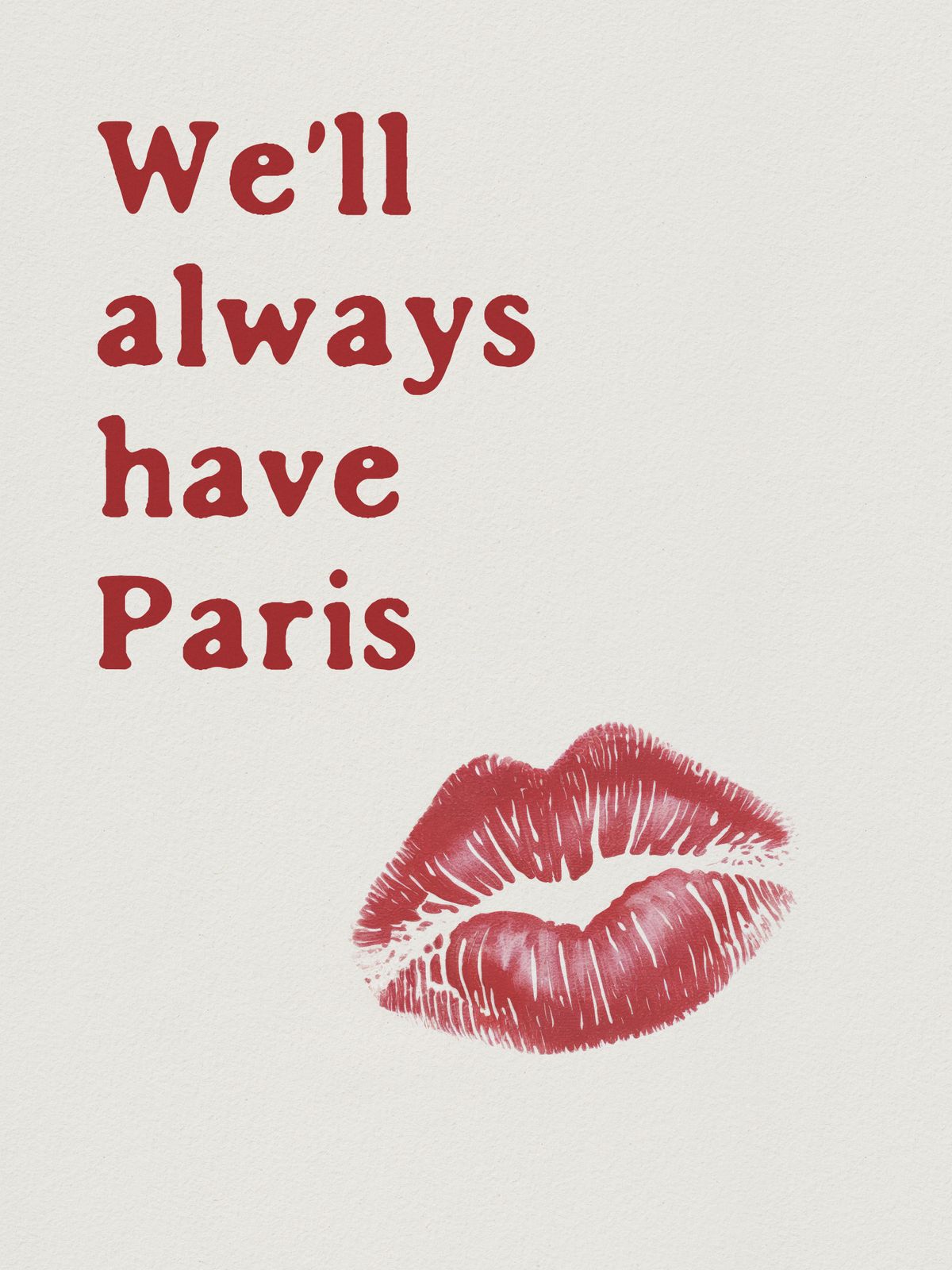 Plakat - Vi Vil Altid Have Paris