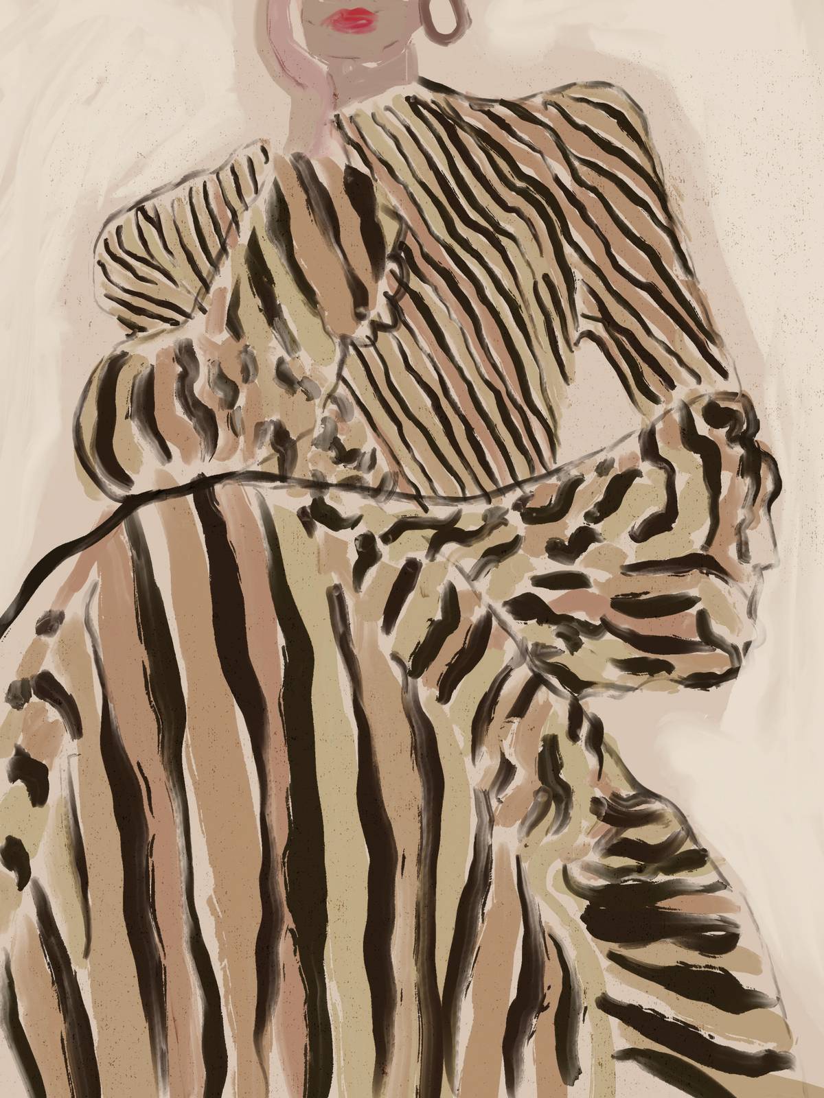 Plakat - Zebra Stripe Kunst