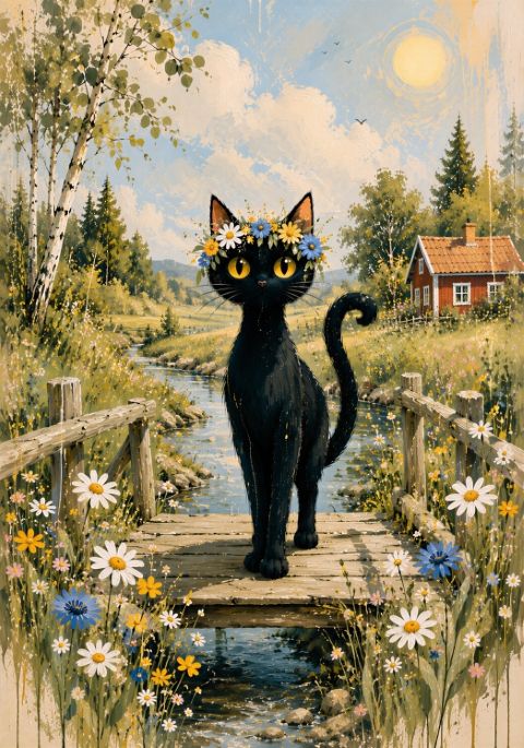 Plakat - Kat på Bro