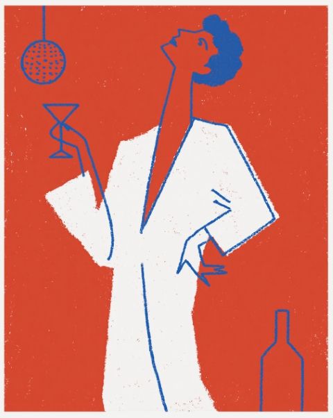 Plakat - Elegant Martini Figur