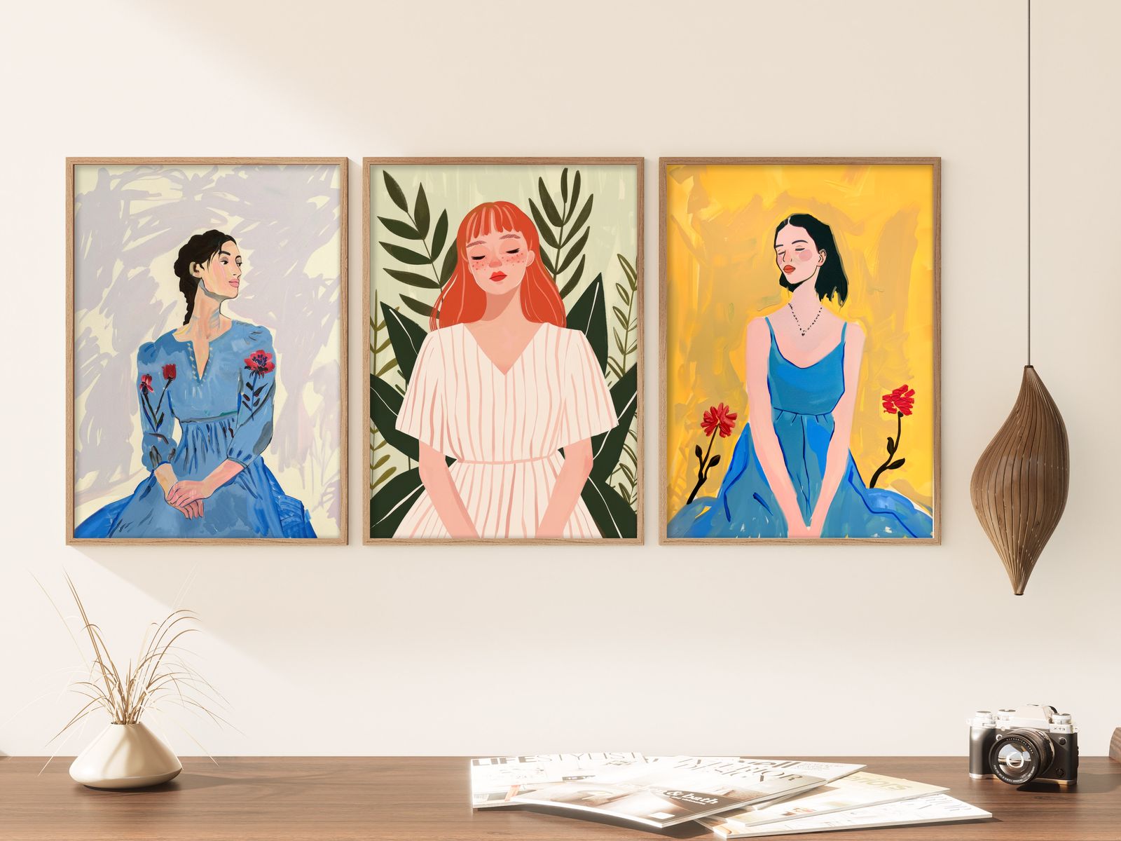 Plakat - Elegante Portrætter / Sæt af 3
