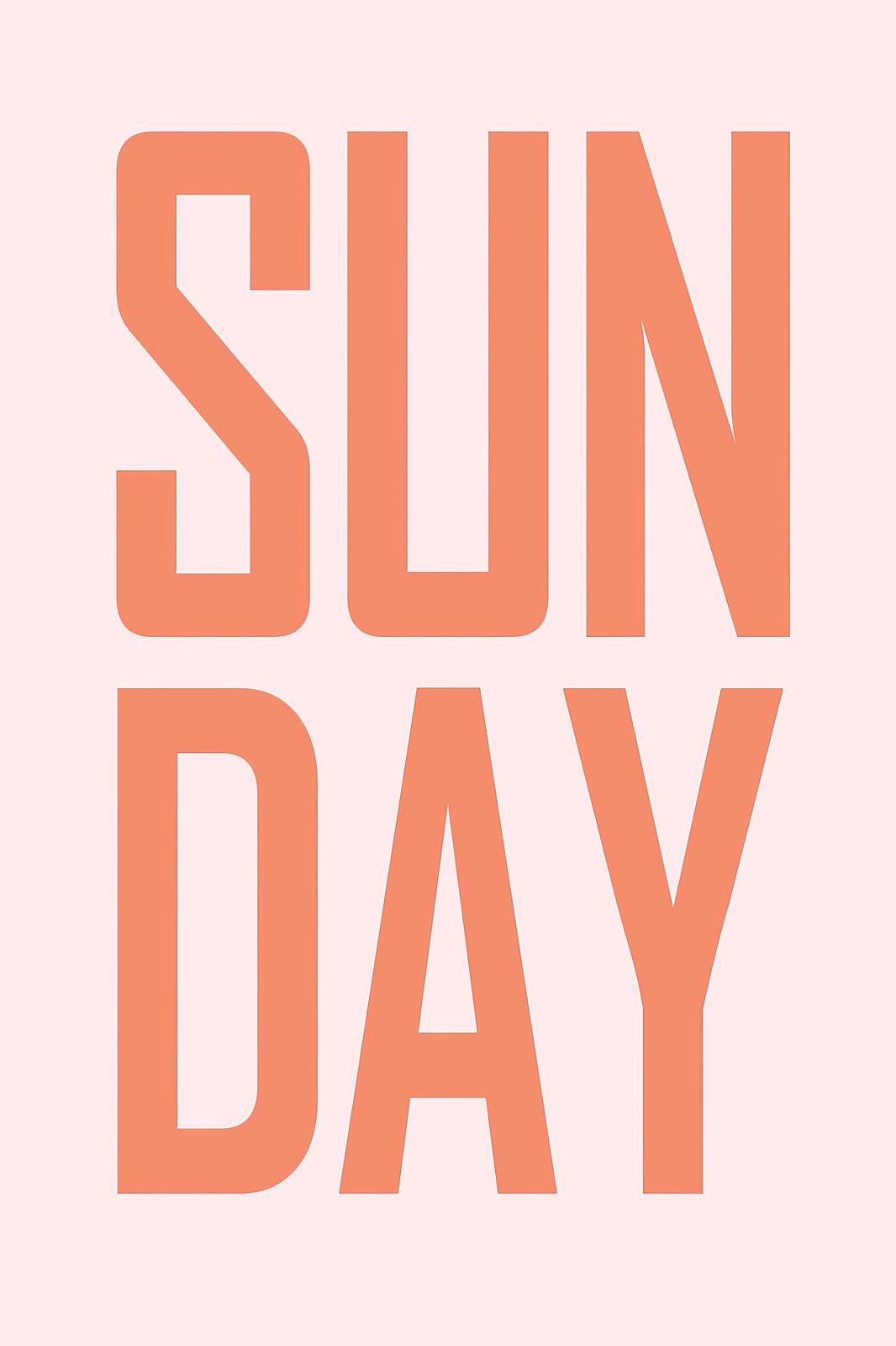 Plakat - Søndag Typografi