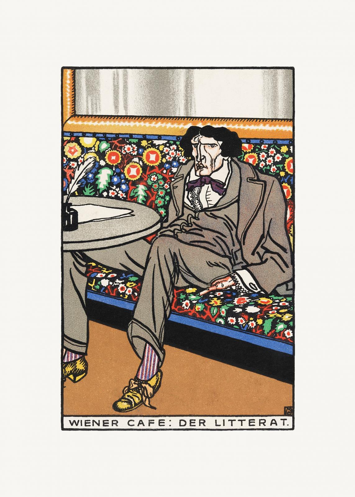 Plakat - Wiener Cafe: Der Litterat