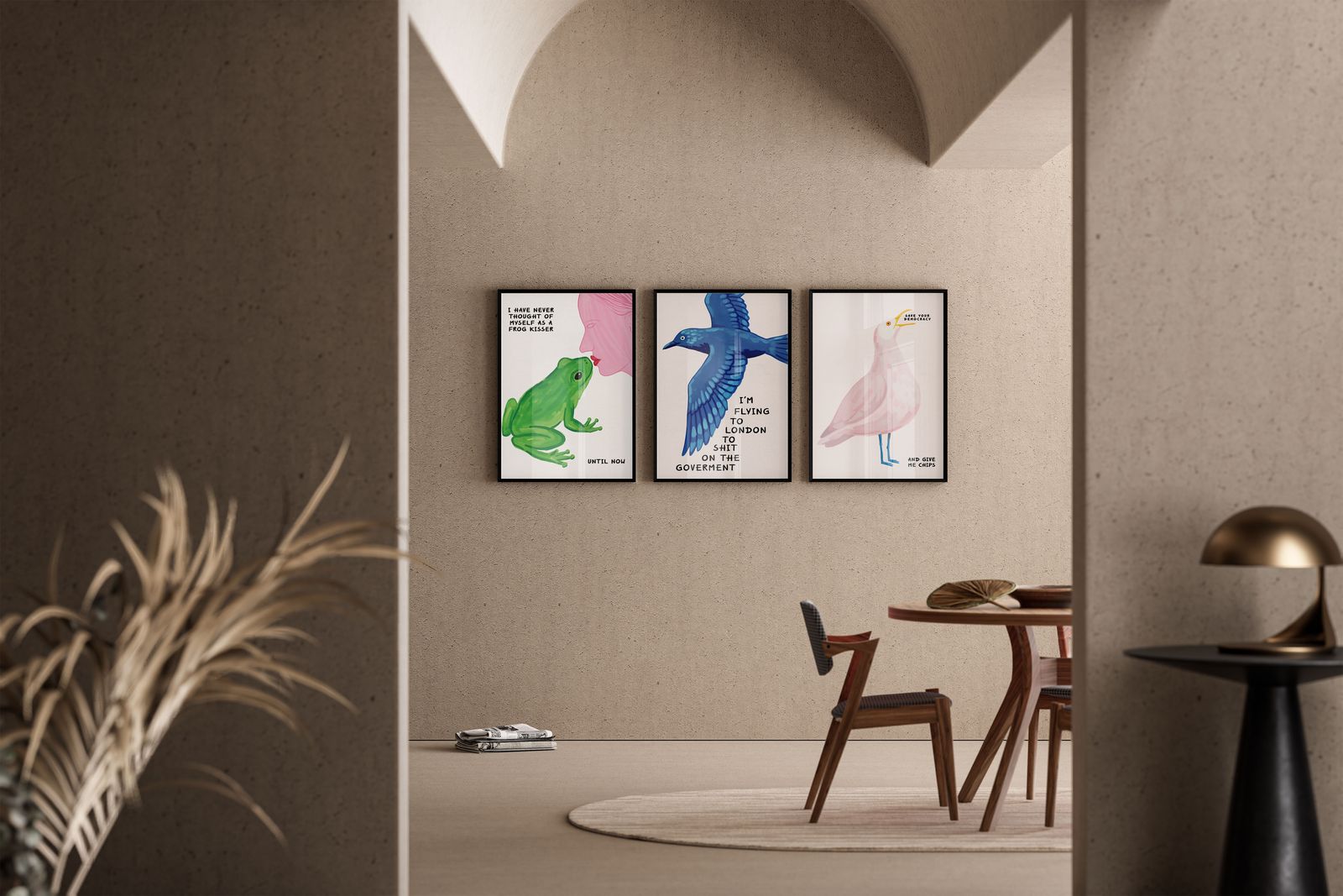 Plakat - Skør Dyreserie / Sæt af 3