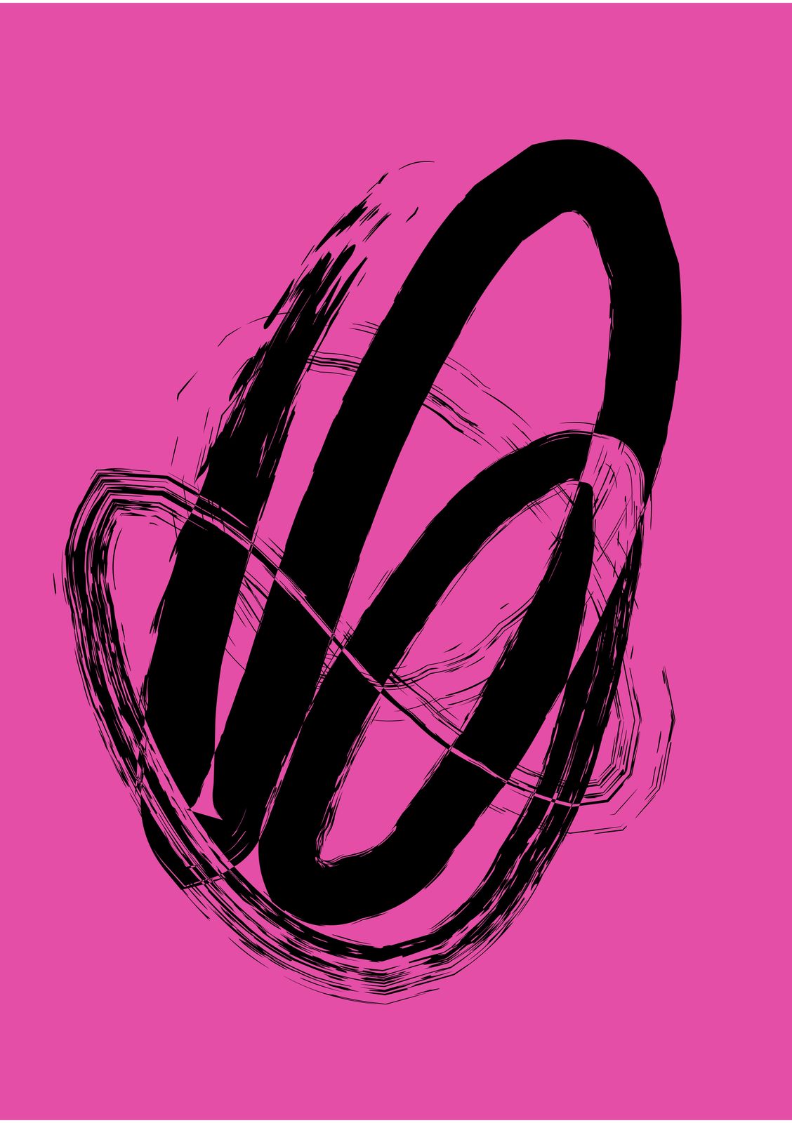 Plakat - Abstrakt Pink Kunst