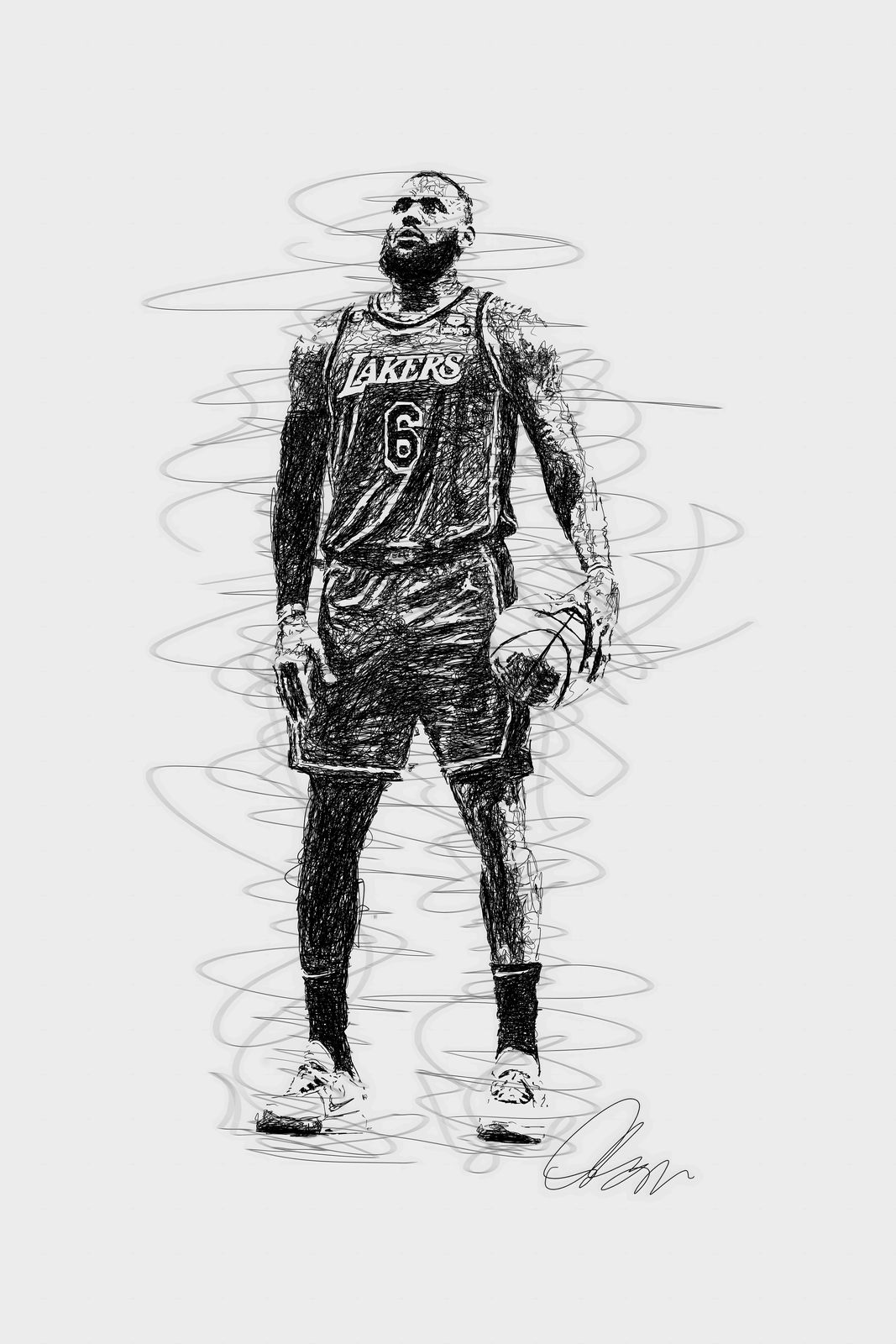 Plakat - Lakers Spiller Skitse
