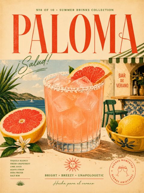 Plakat - Paloma Sommerdrinks