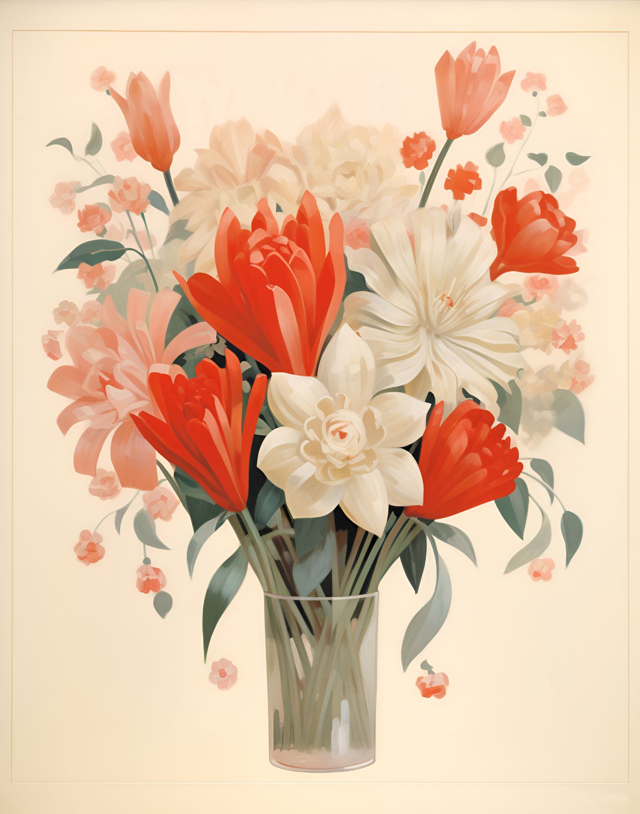 Plakat - Blomster Vase