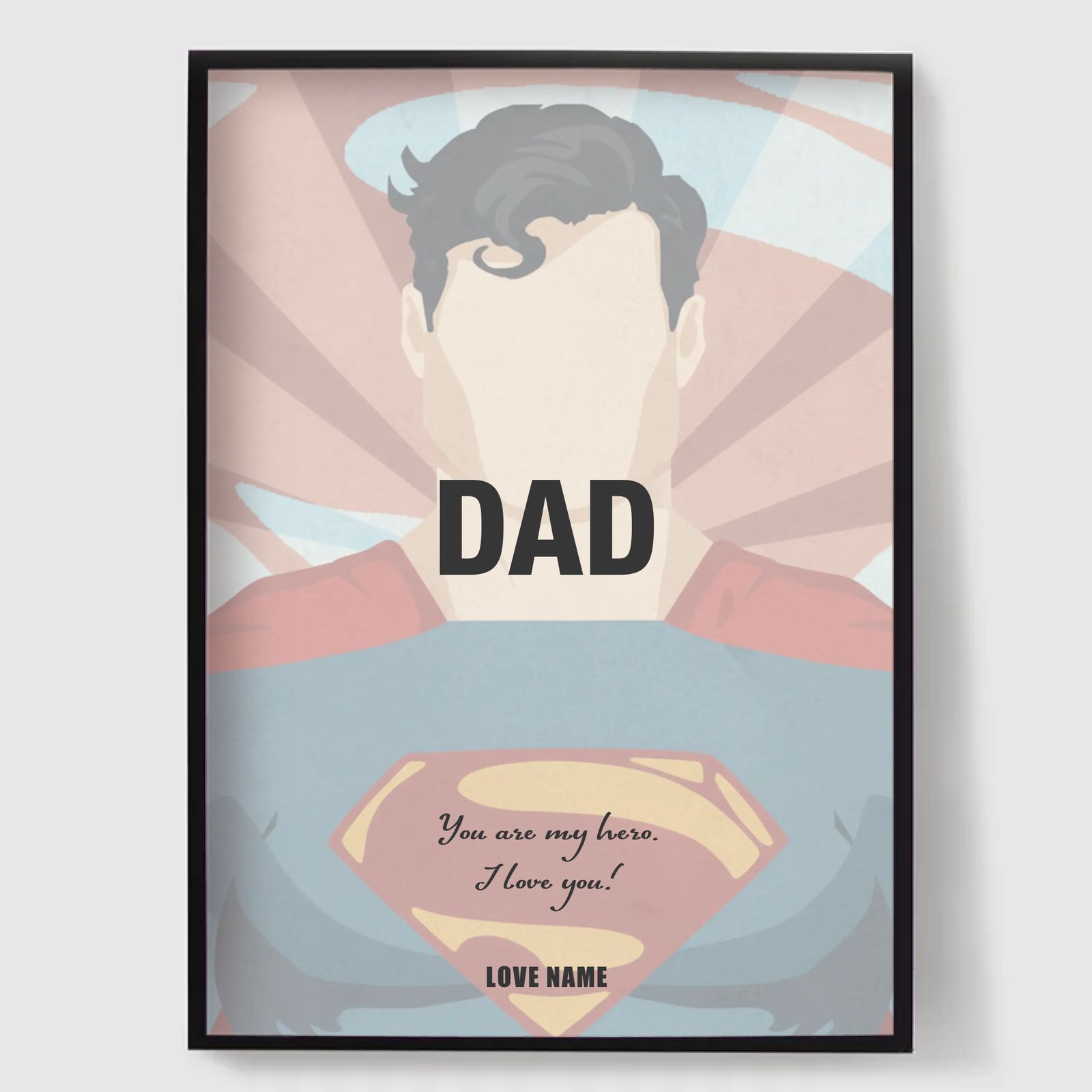 Personaliserede Plakater - Superhelt FAR