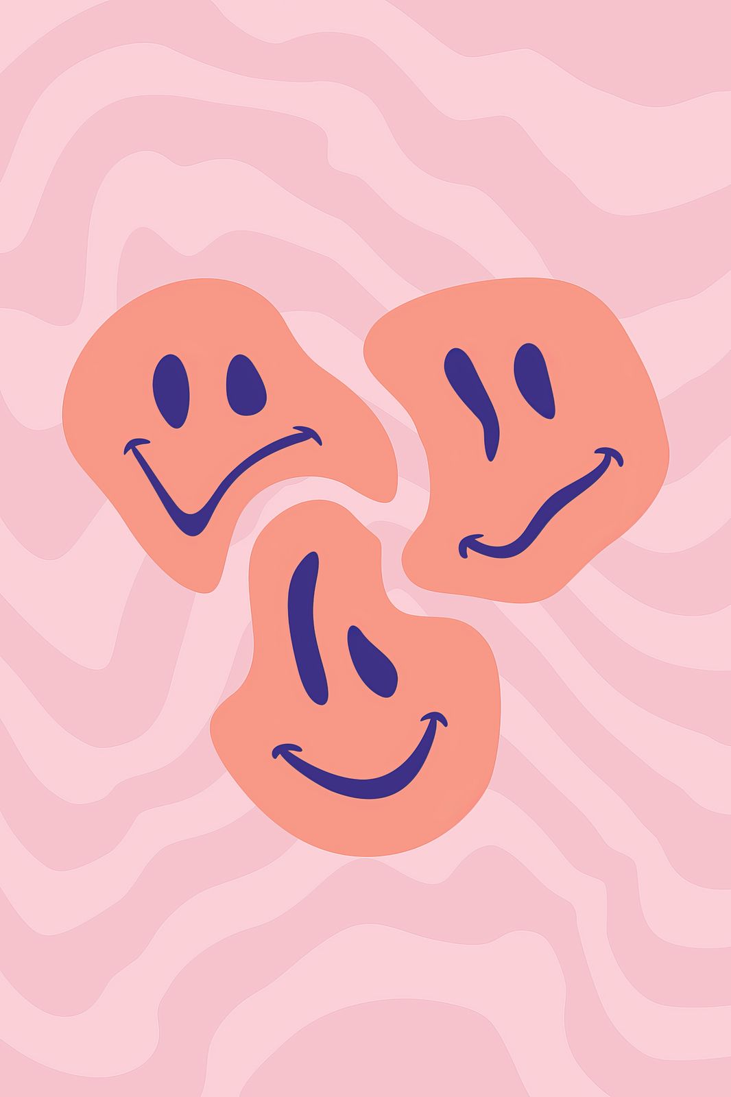 Plakat - Abstrakte Smileys