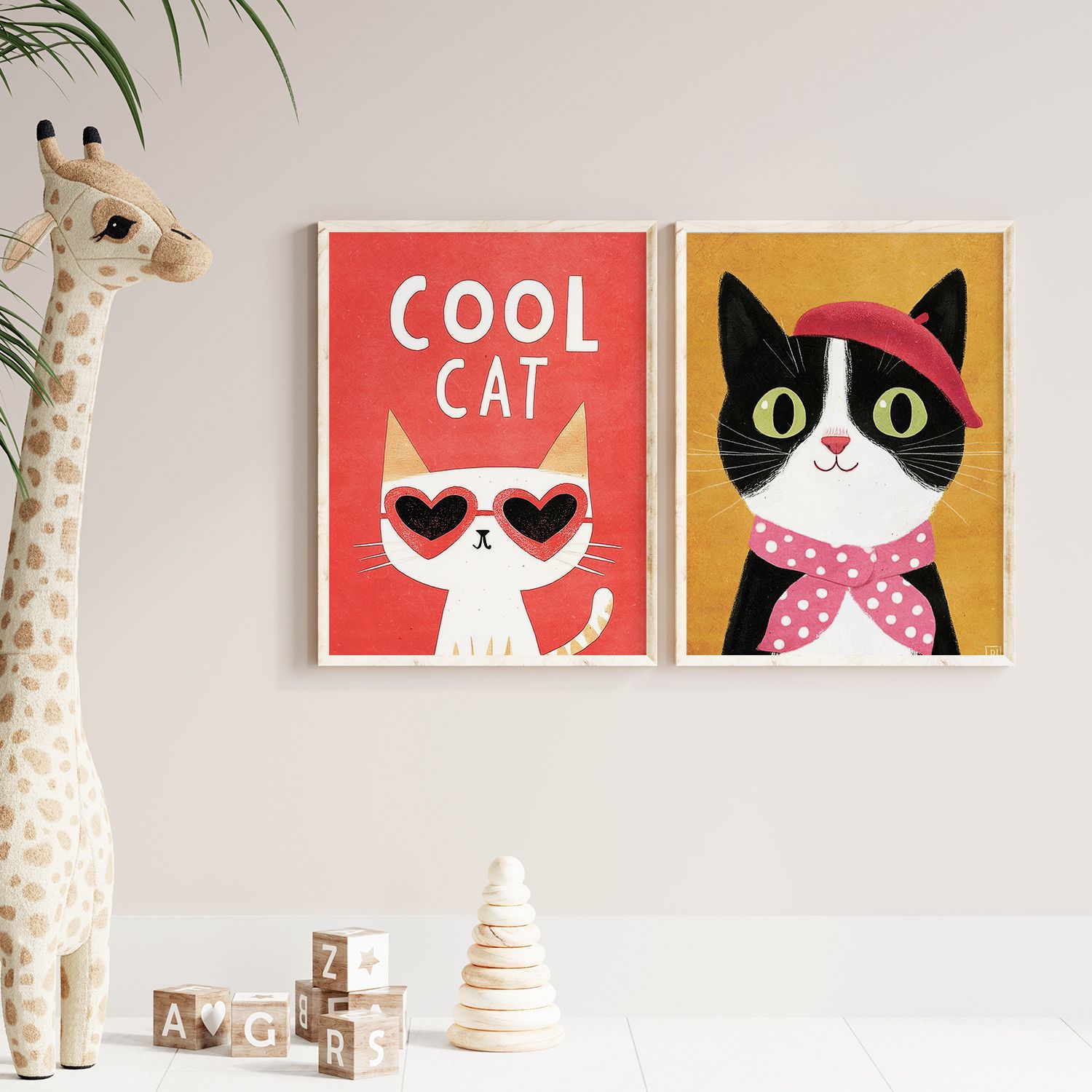 Plakat - Cool Cats / Sæt af 2