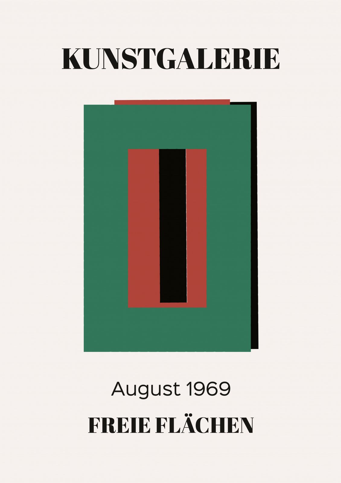 Plakat - Kunstgalerie August 1969