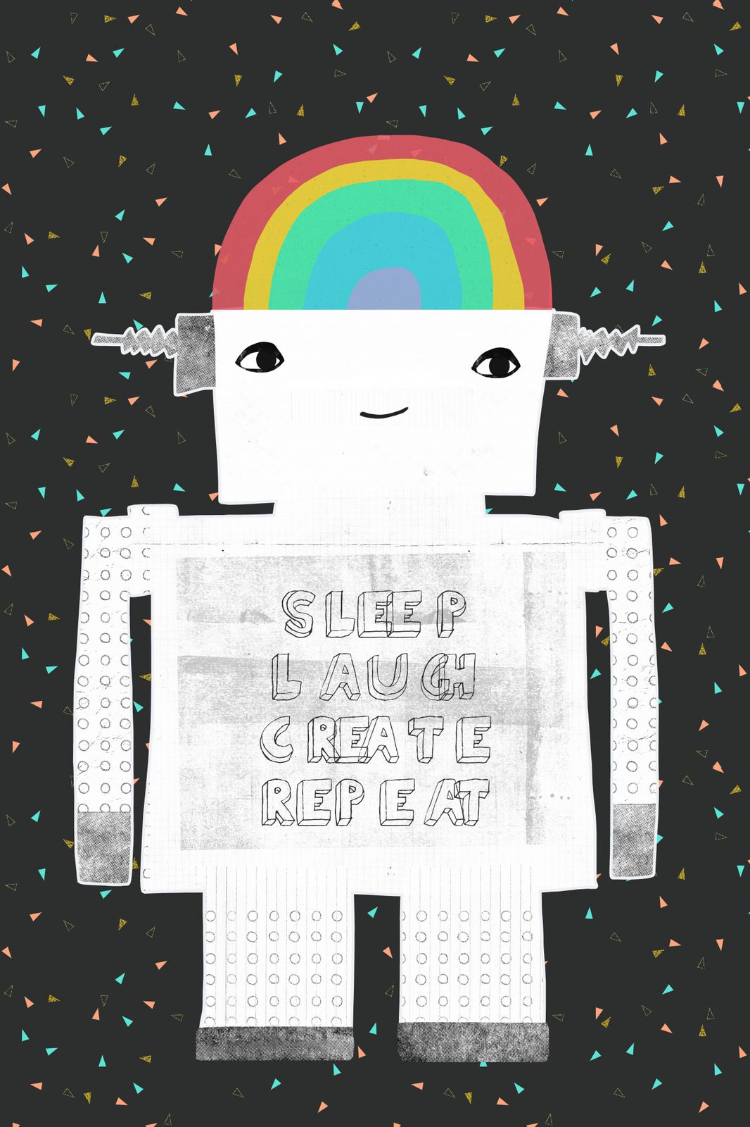 Plakat - Sov Grin Skab Robot