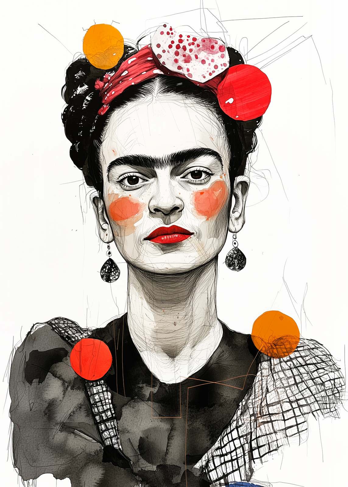 Plakat - Frida Kahlo Portræt