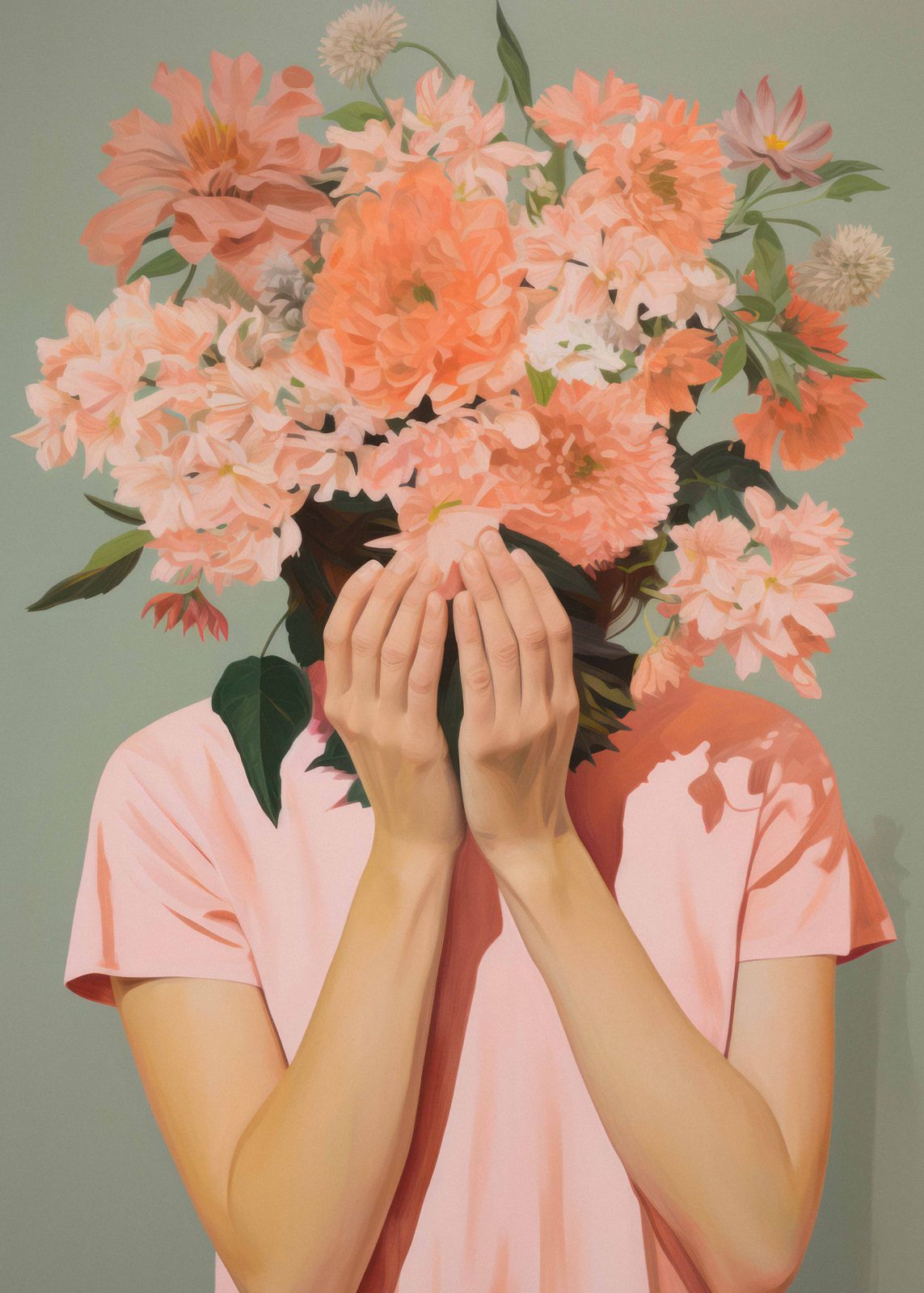 Plakat - Blomsteransigt Kunst