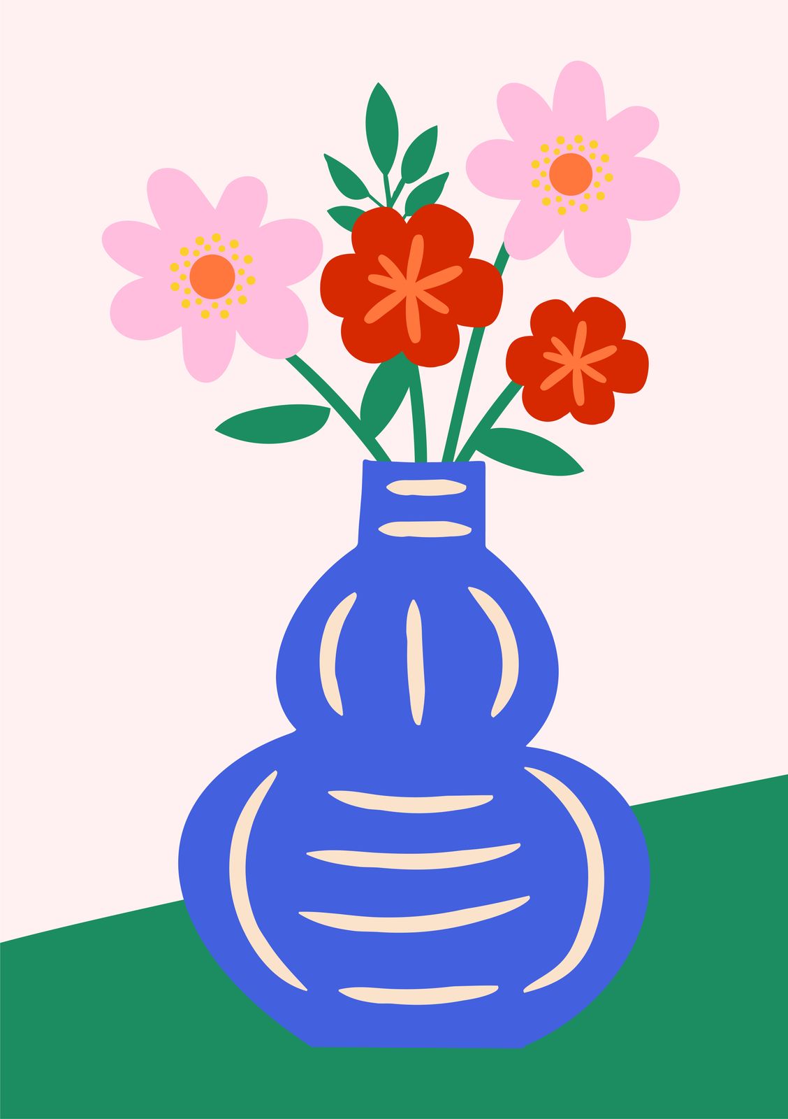 Plakat - Blomster Vase
