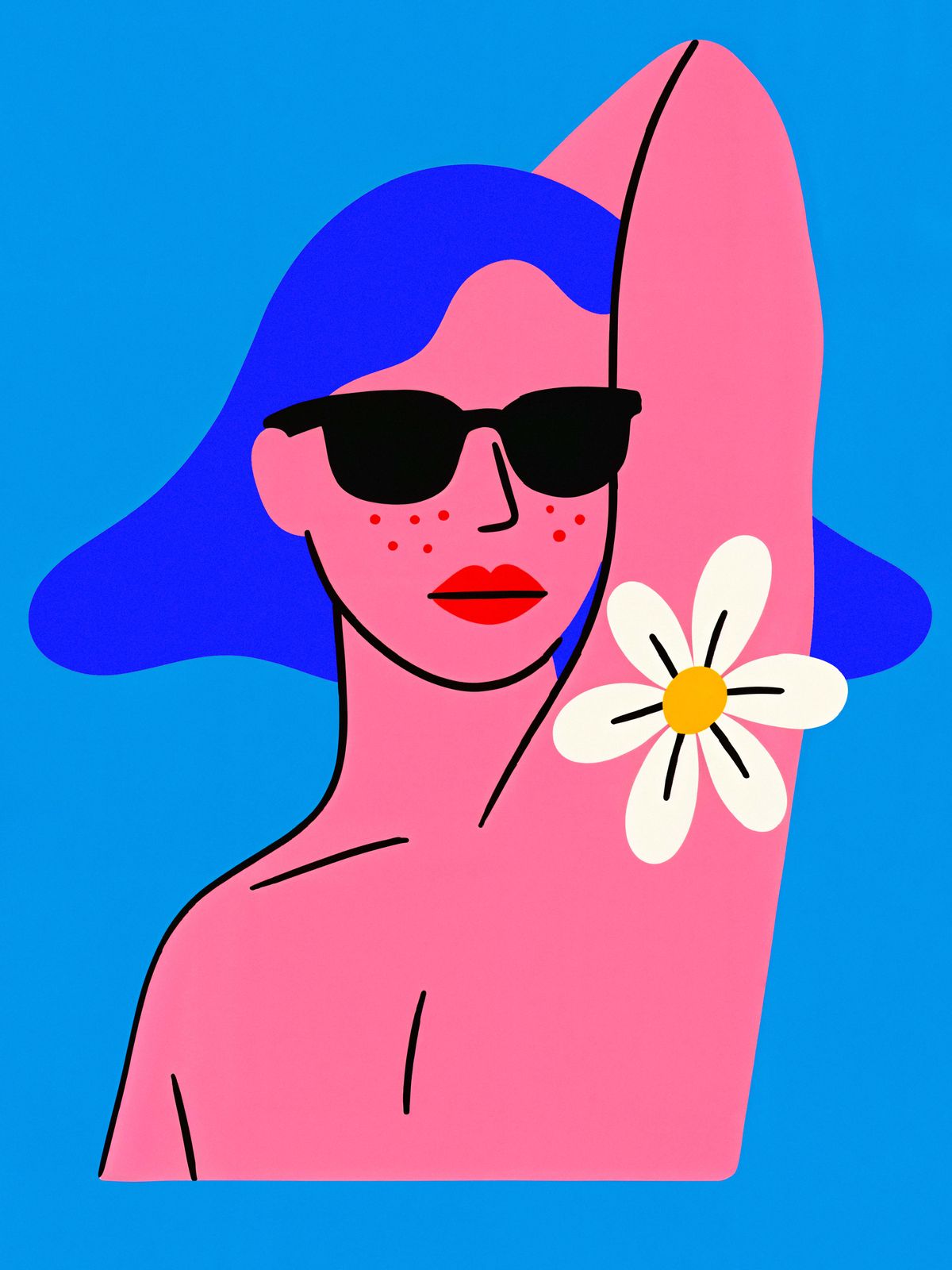Plakat - Moderne kunstkvinde
