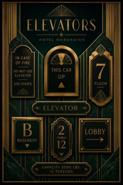 Plakat - Hotel Nordhaven Elevator