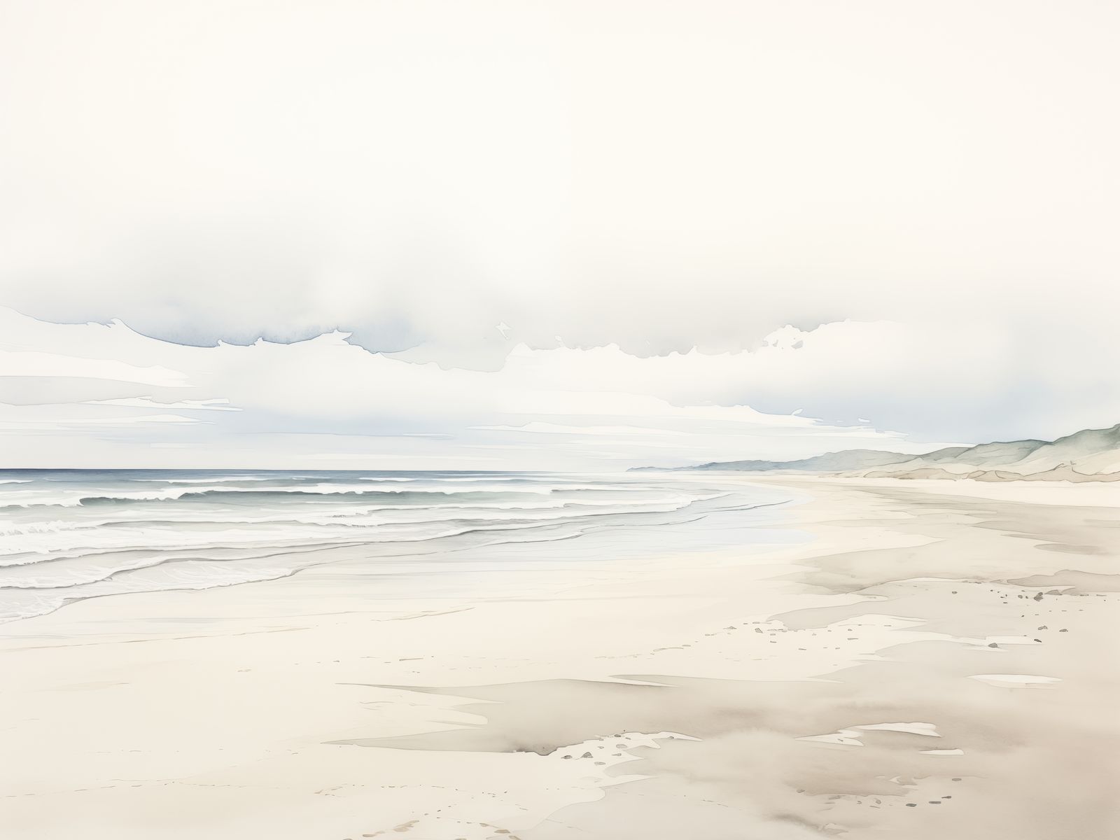 Plakat - Fredelig Strandscene
