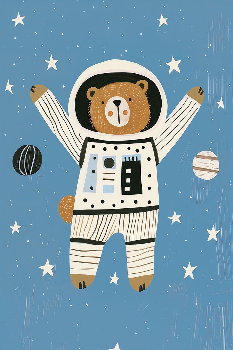 Plakat - Astronautbjørn