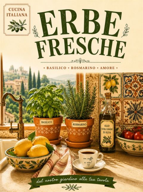 Plakat - Italienske Friske Urter