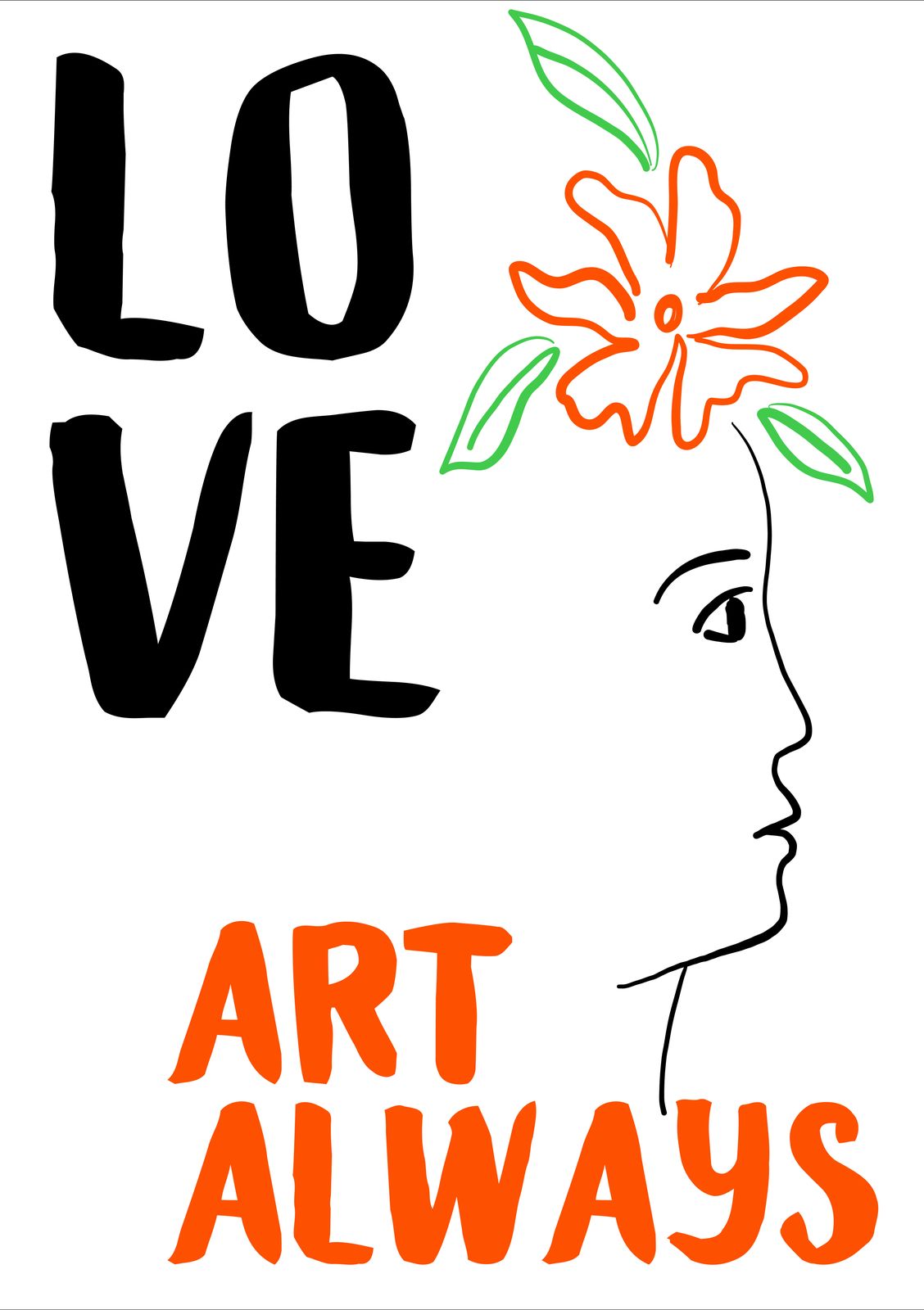Plakat - Kærlighed Kunst Altid