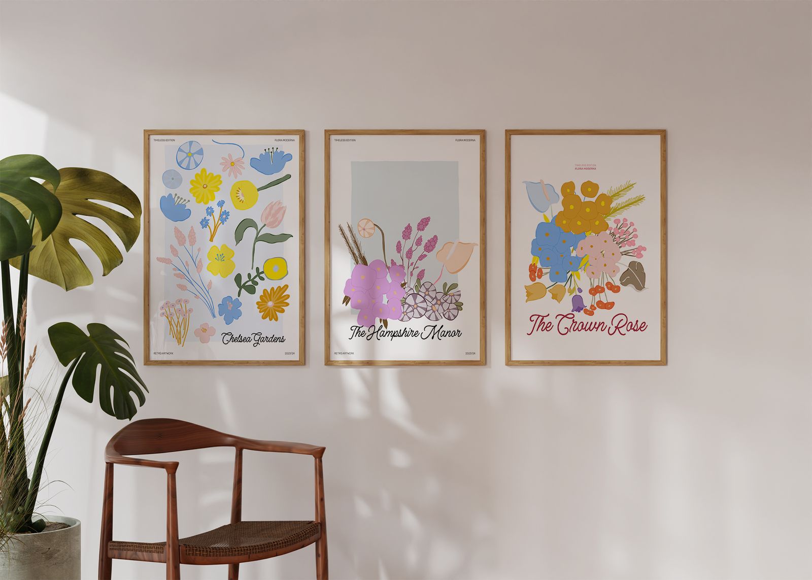 Plakat - Flora Moderna Kollektion / Sæt af 3