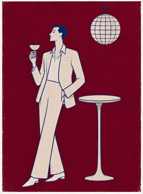 Plakat - Elegant aften scene