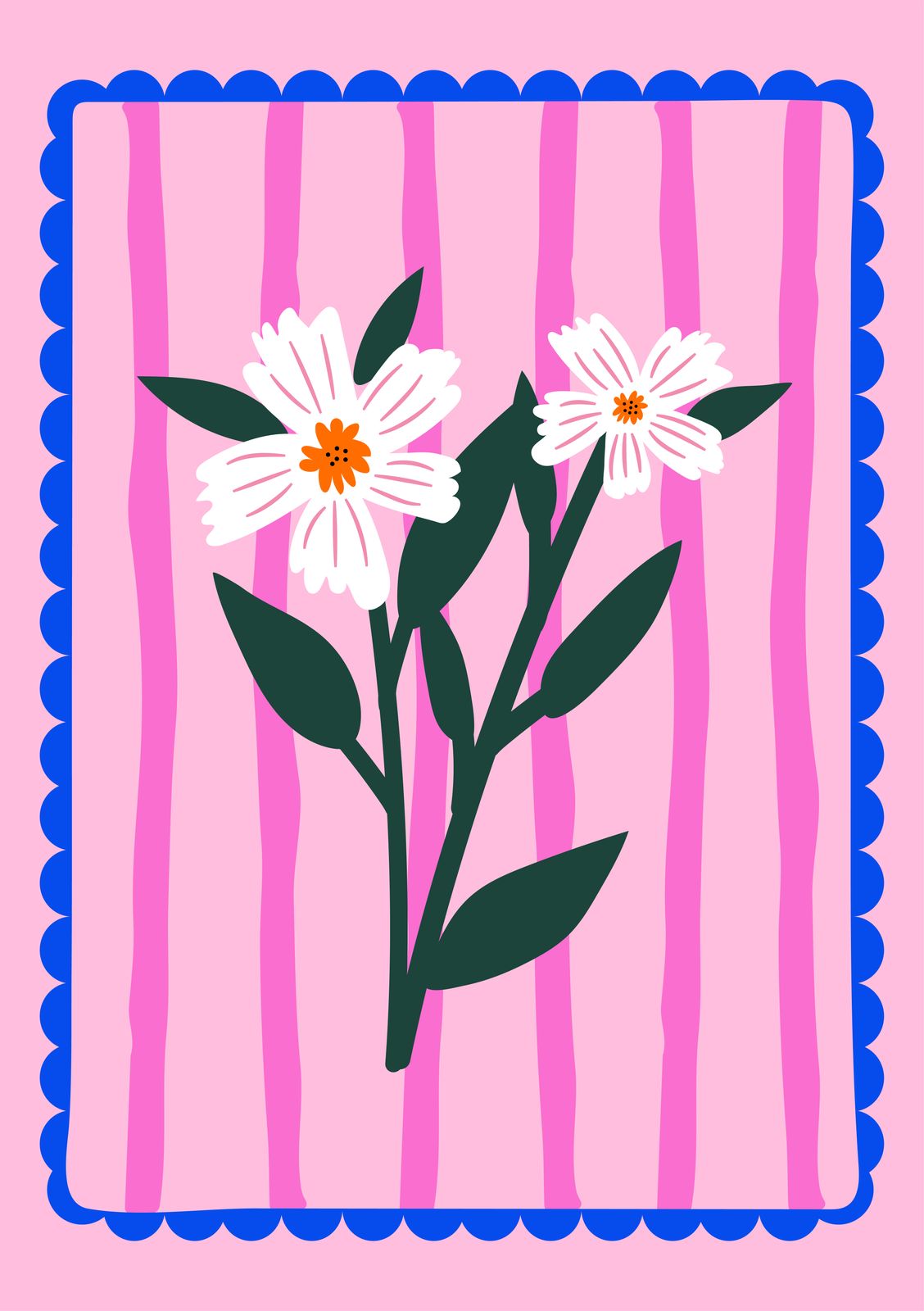 Plakat - Blomstret Livligt Design