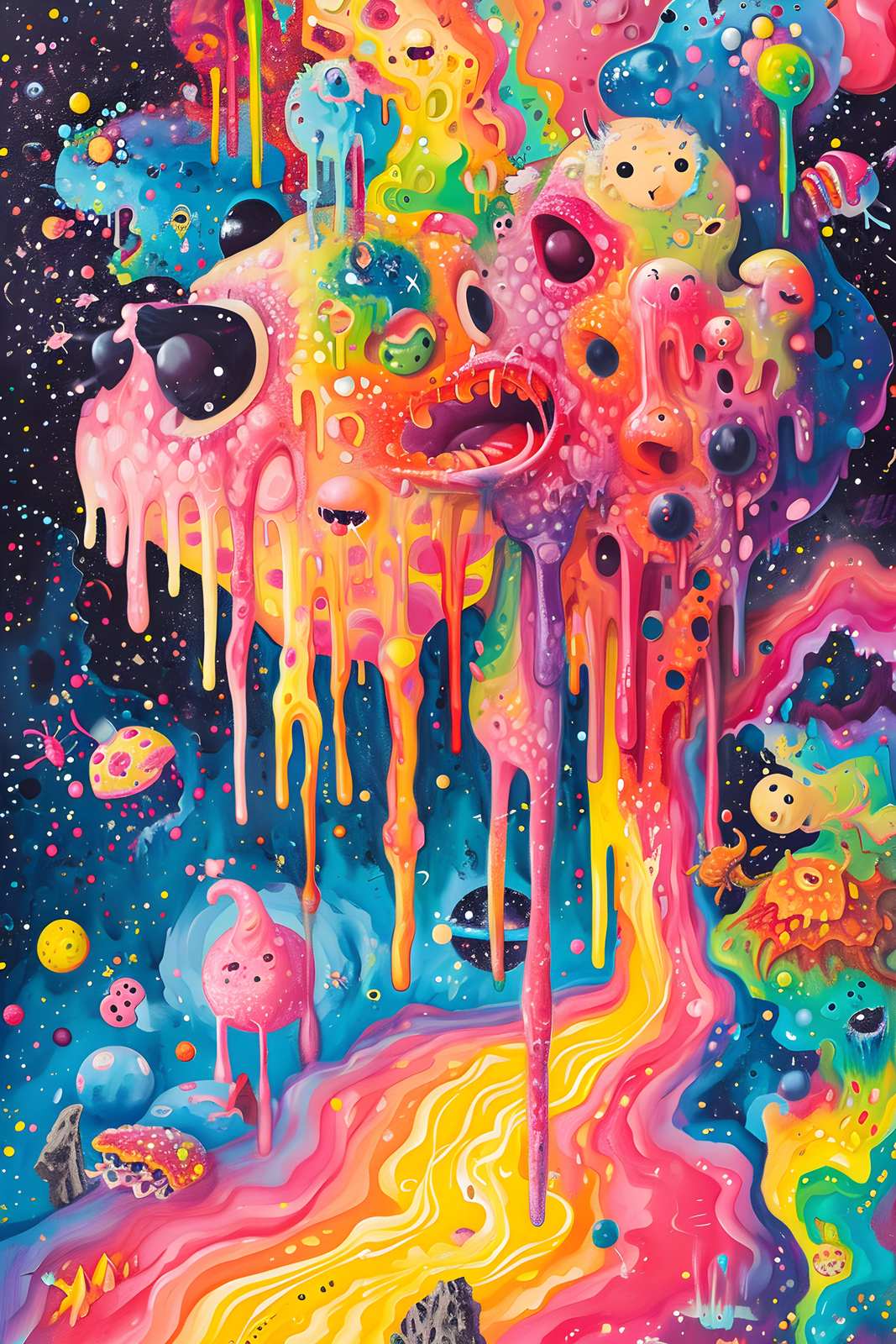 Plakat - Surreal Dryptende Kosmos