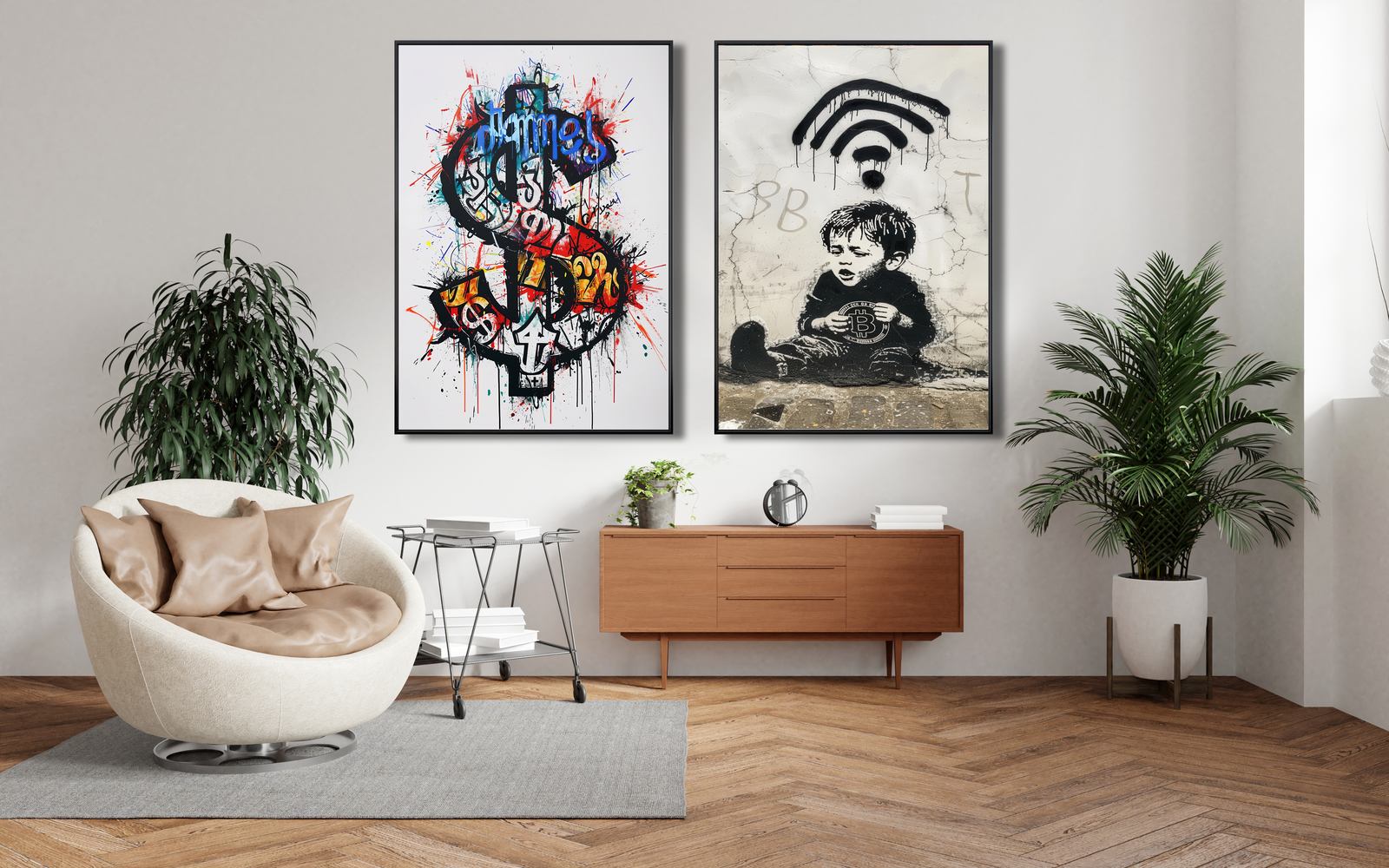 Plakat - Street Art Duo / Sæt af 2