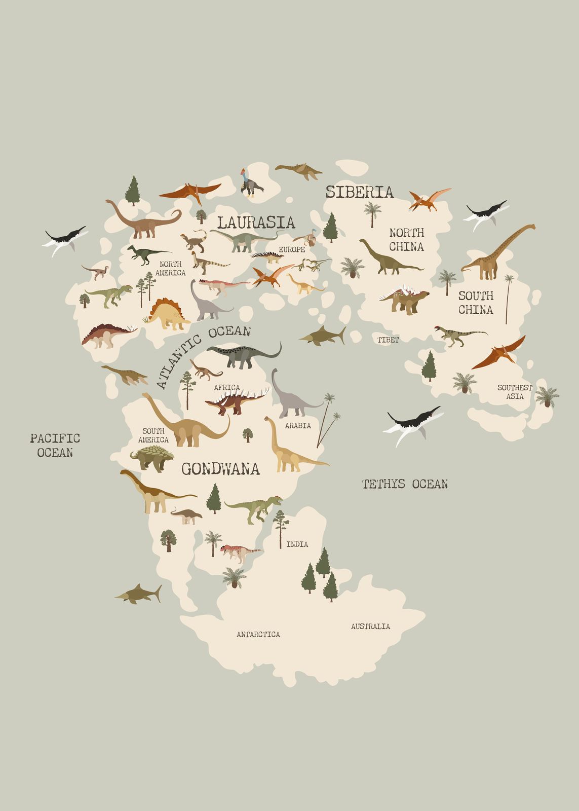Plakat - Dinosaur Kort