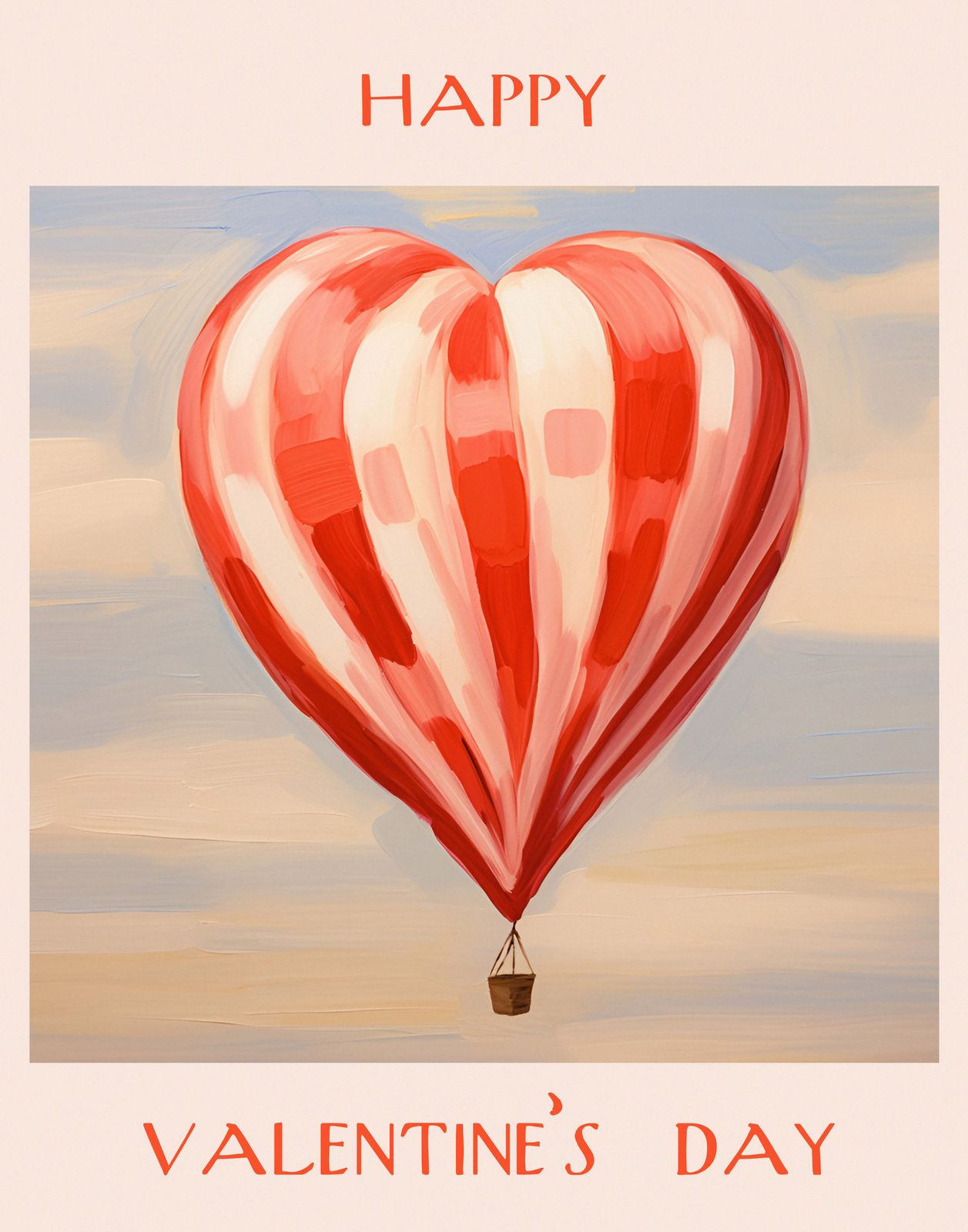 Plakat - Hjerte Ballon Valentinsdag