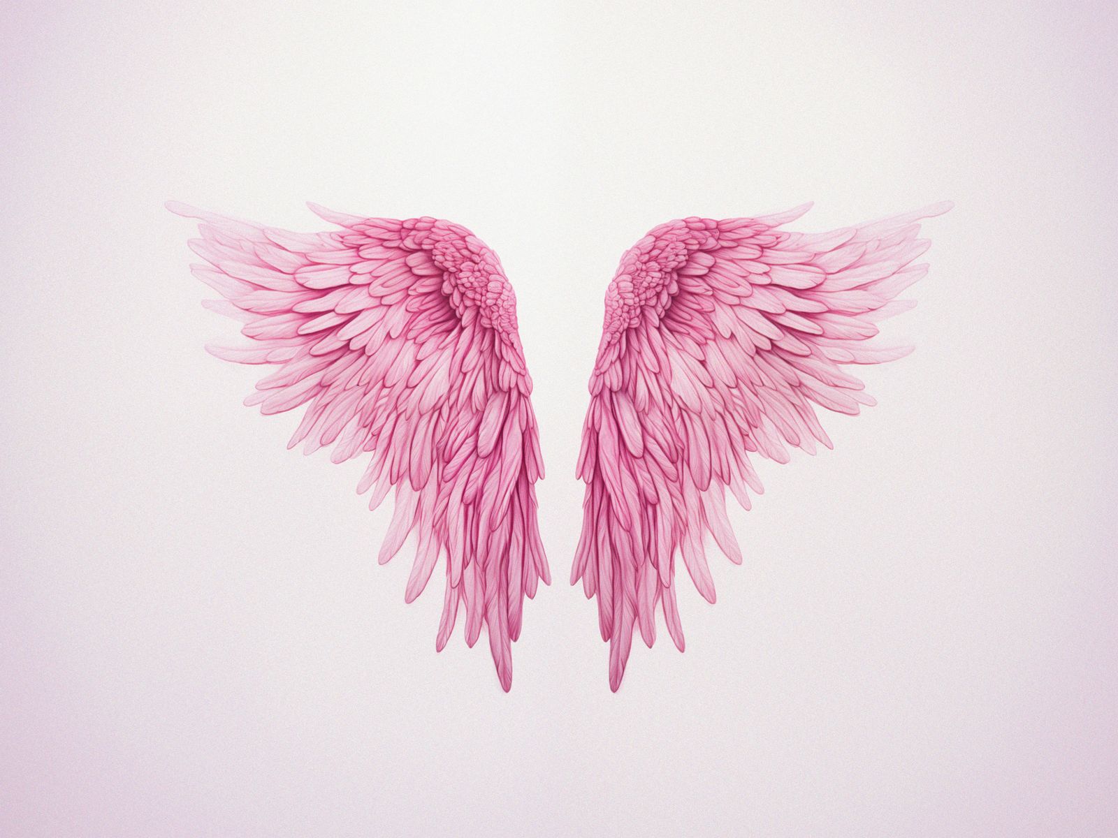 Plakat - Pink Englevinger