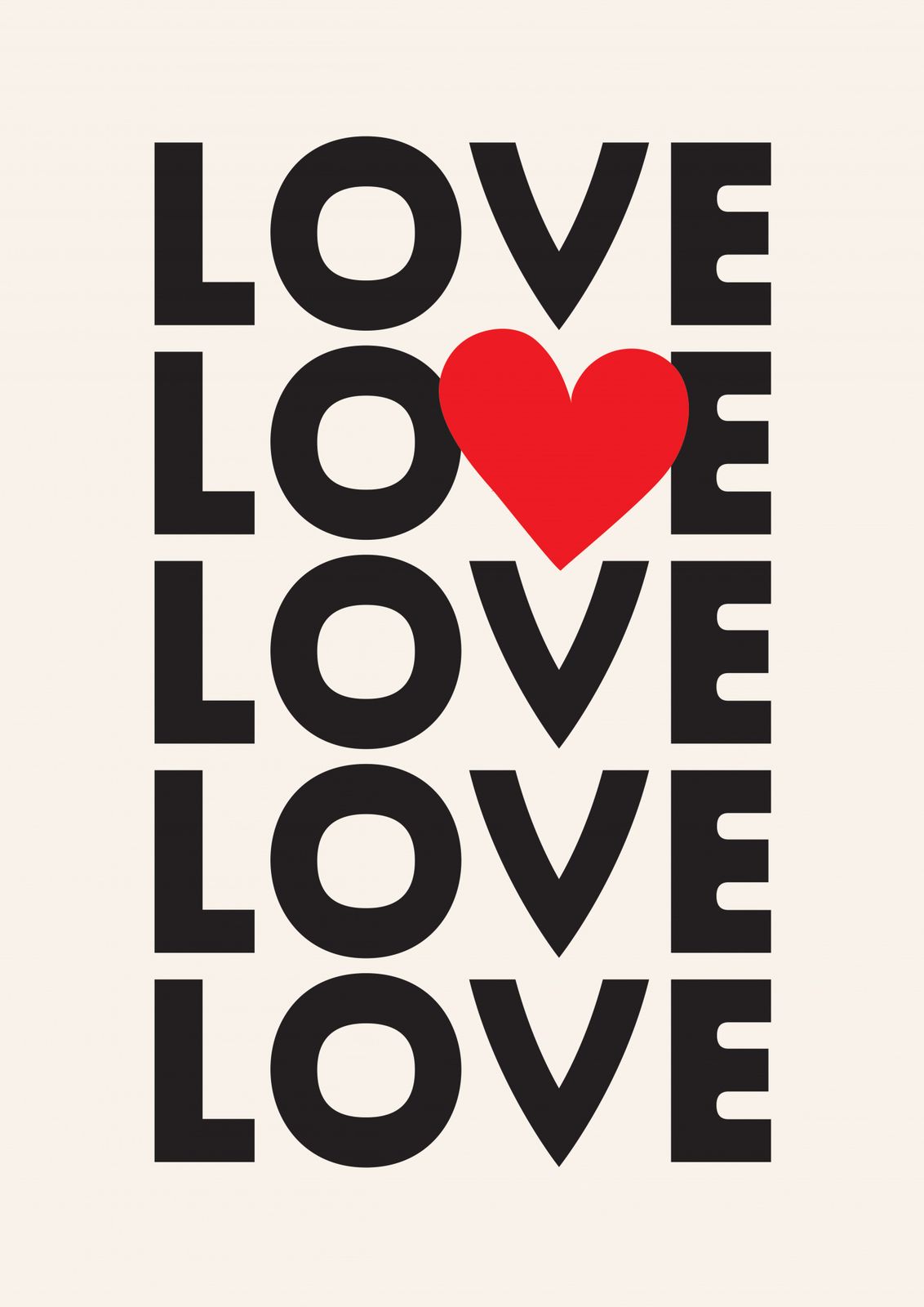 Plakat - Kærlighed Typografi