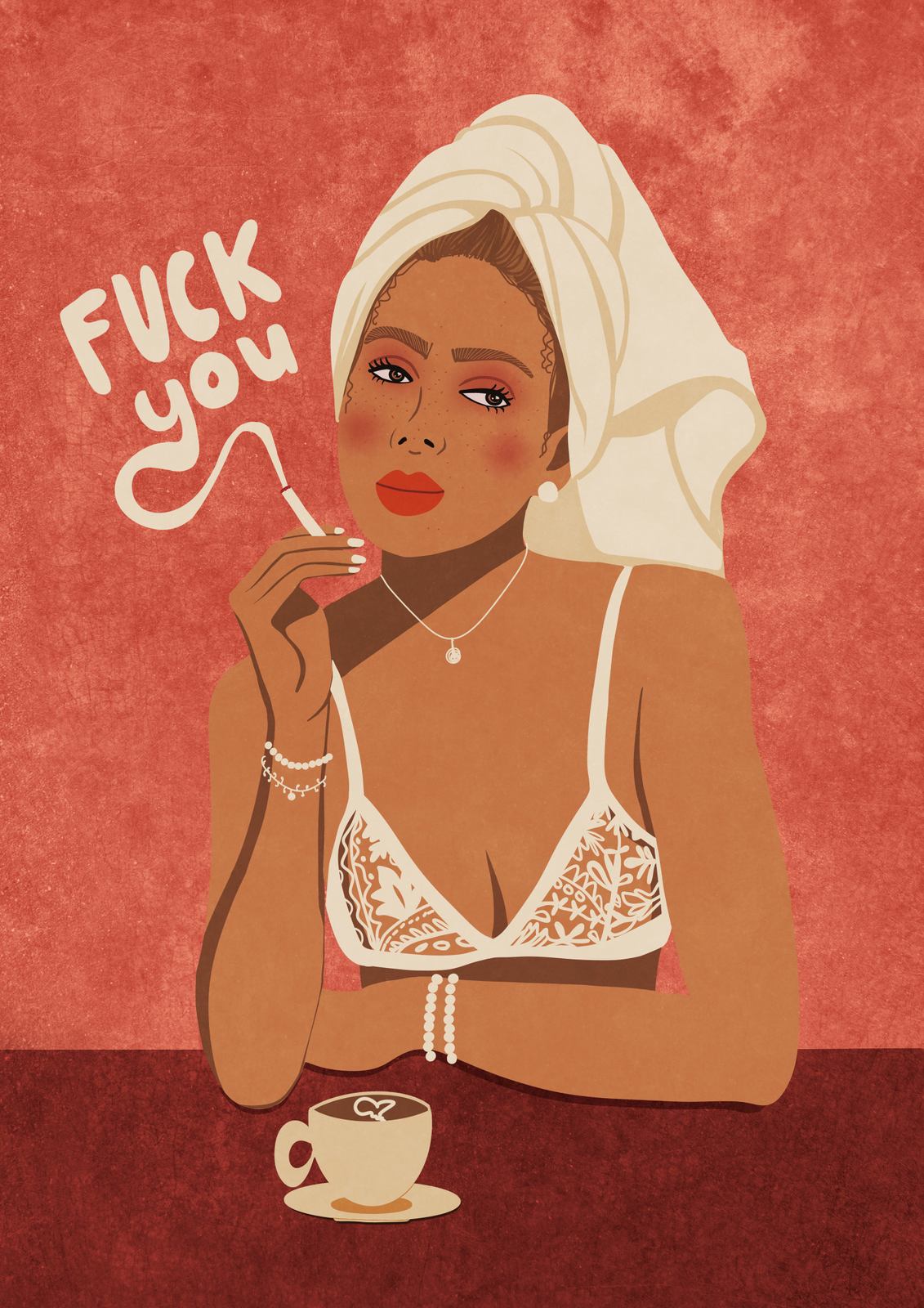 Plakat - Moderne Kvinde Illustration
