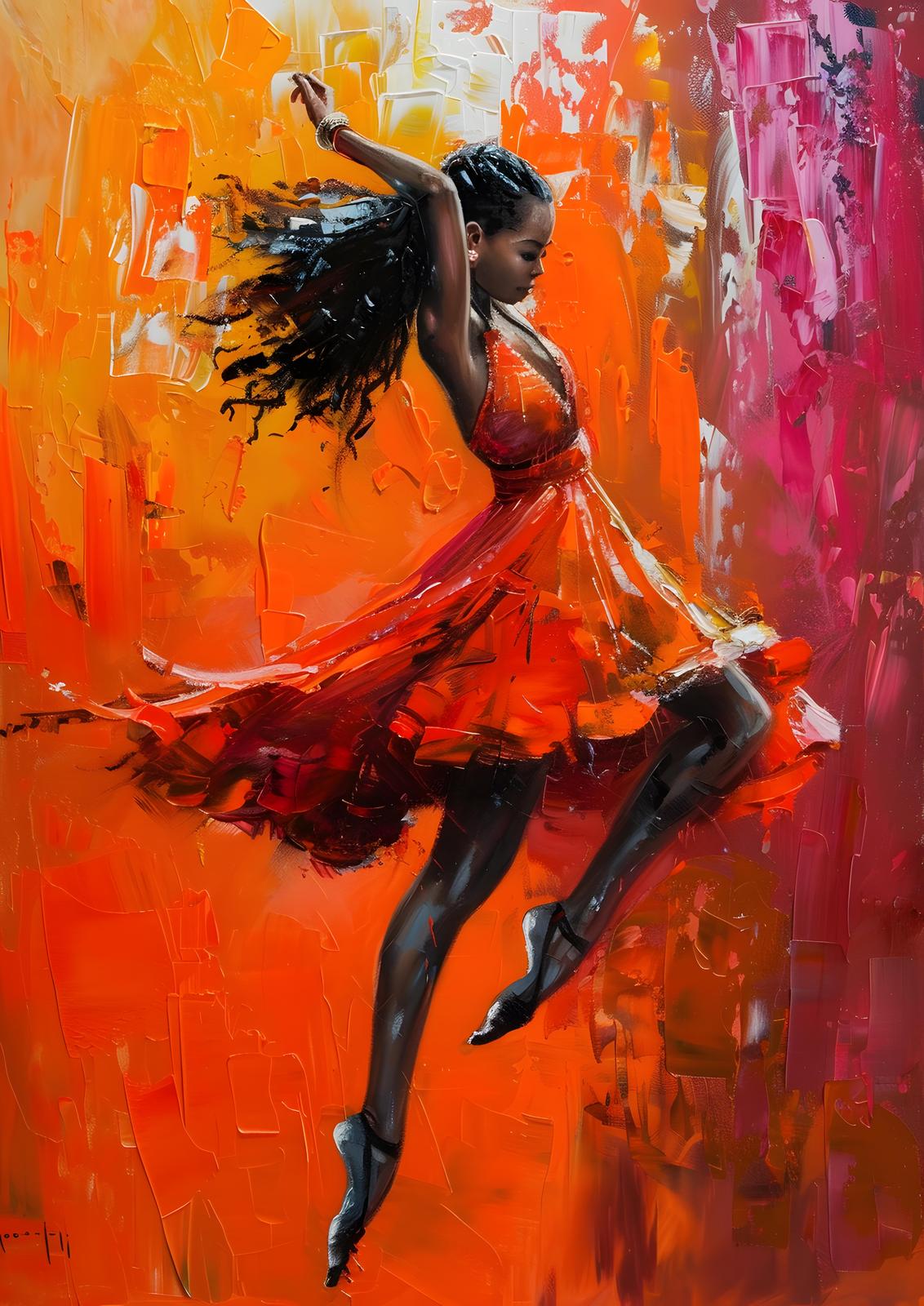 Plakat - Dansende Ballerina