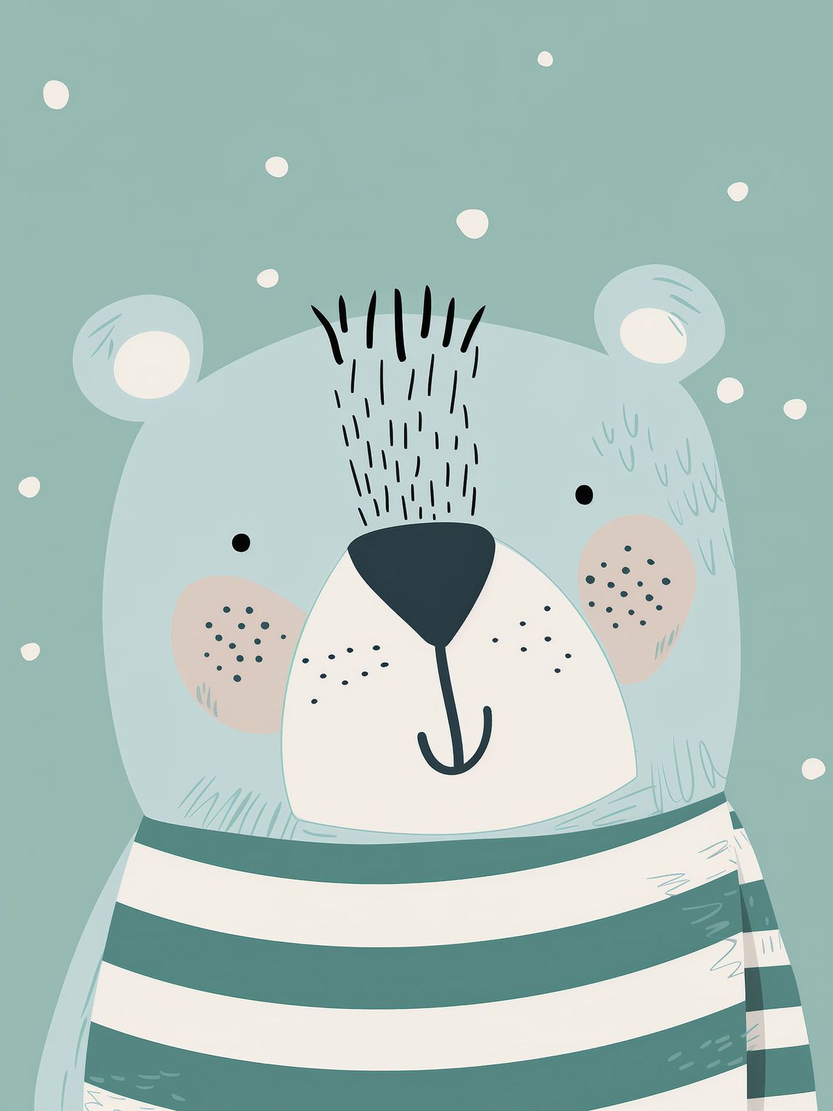 Plakat - Sødt Bjørneillustration